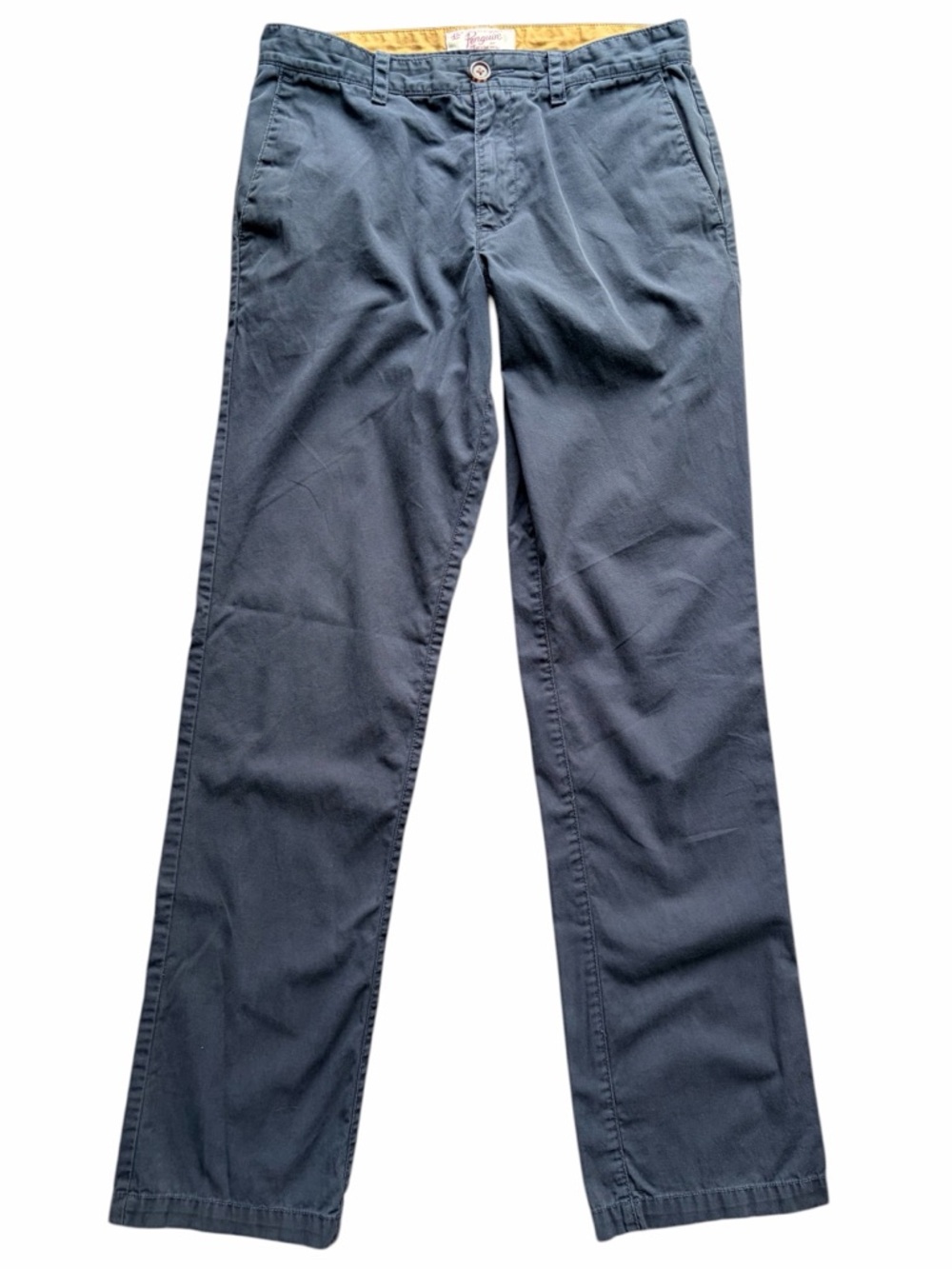 Original Penguin Mens 32x34 Blue Chino Pants Preppy Golf Casual Flat Front